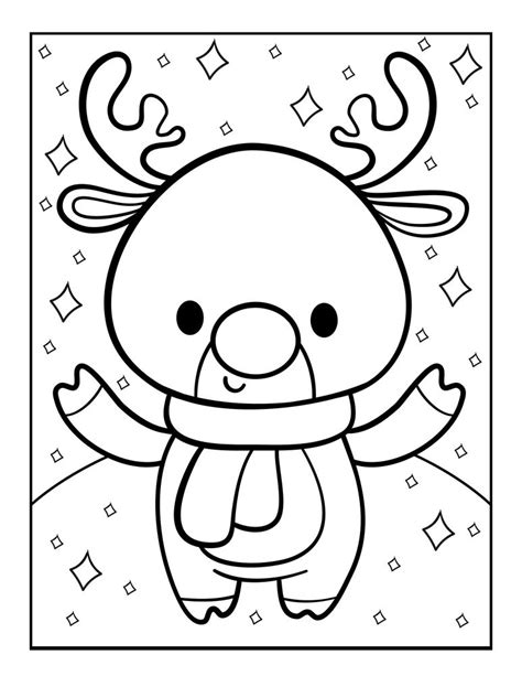 cute baby reindeer coloring pages